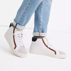 Madewell Sidewalk High-Top Sneakers in Colorblock
